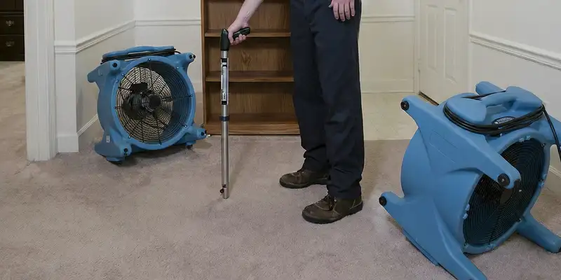 emergency water removal equipment deployed to dry a flooded residential interior in Jacksonville, FL